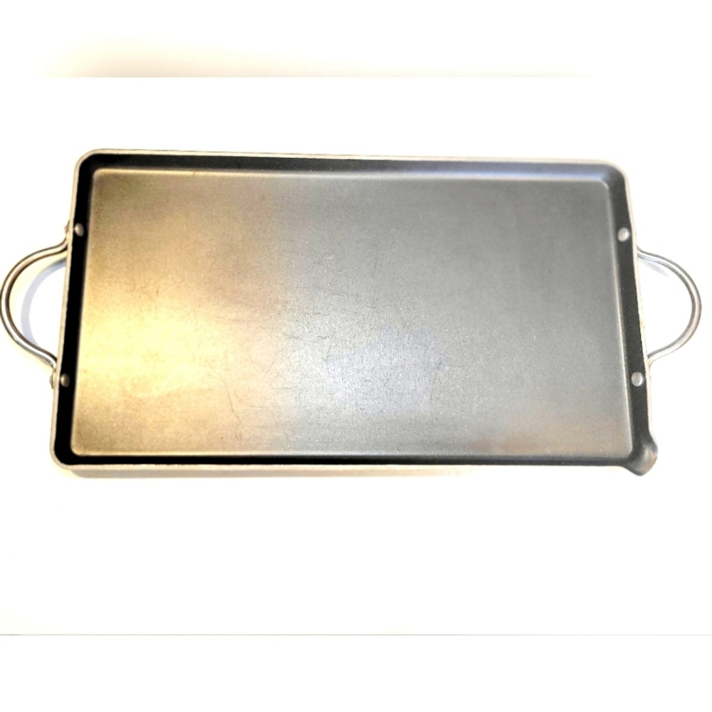 Black Rectangular Griddle with Handles 22 x 10